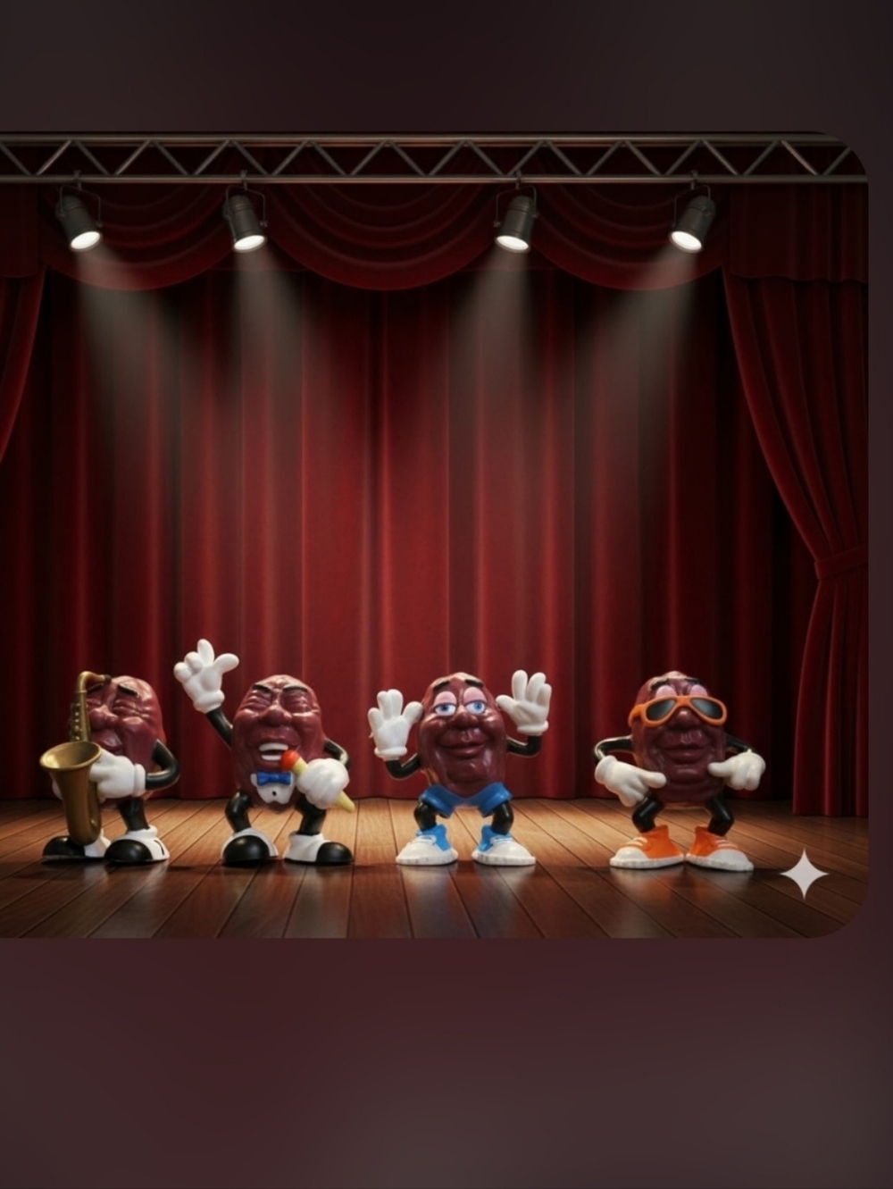 Vintage California Raisins Figural Set